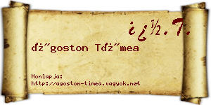 Ágoston Tímea névjegykártya