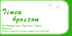 timea agoston business card
